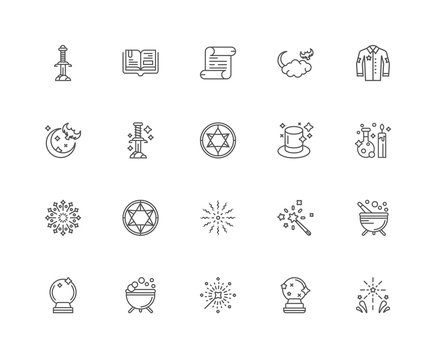 Simple Set of 20 Vector Line Icon. Contains such Icons as Firewo