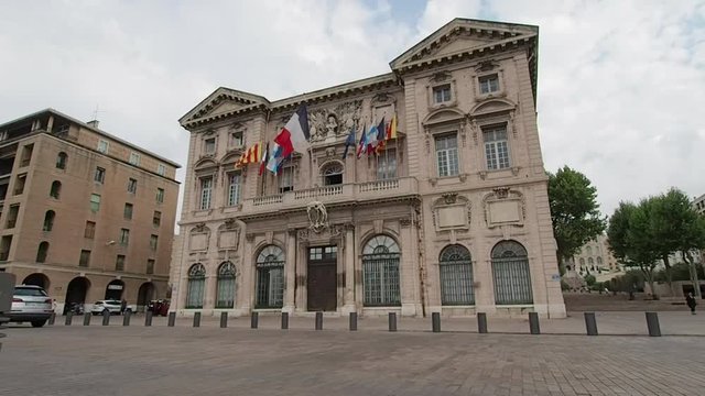 Town Hall of the city of Marseille in 4k