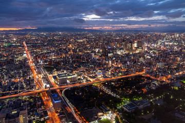Fototapeta na wymiar [大阪府]大阪の夜景