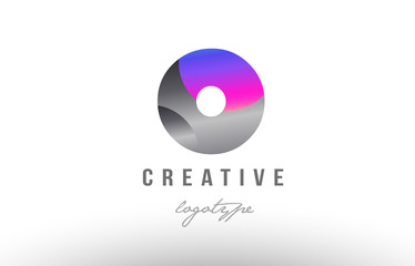 o silver grey metal metallic gradient alphabet letter logo icon design