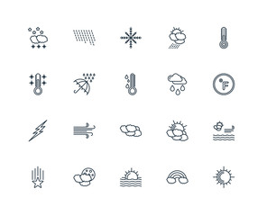 Fototapeta premium Set Of 20 Universal Editable Icons. Includes Elements Such As Su