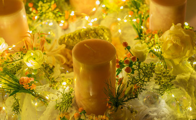 Adventskranz mit Kerzen