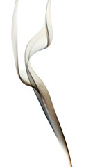 Two color smoke isolated on white background