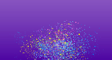 Multicolored confetti on isolated background. Bright explosion. Colored firework. Geometric texture with colorful glitters. Image for banners, posters and flyers. Greeting cards
