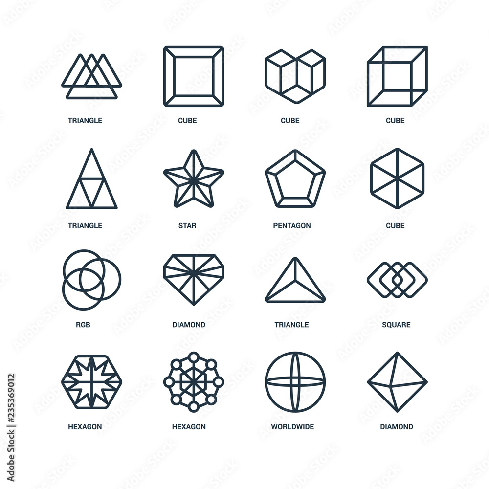 Poster set of 16 universal editable icons. includes elements such as di