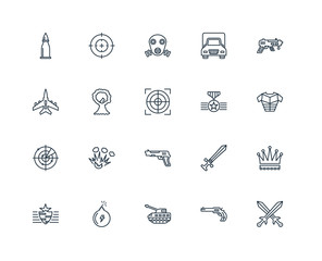Set Of 20 Universal Editable Icons. Includes Elements Such As Sw