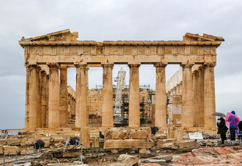 Rainy day over the Parthenon