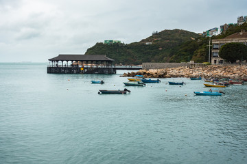 Stanley Bay and the Blake Pier. Stanley, Hong Kong Island, Hong Kong, January 2018