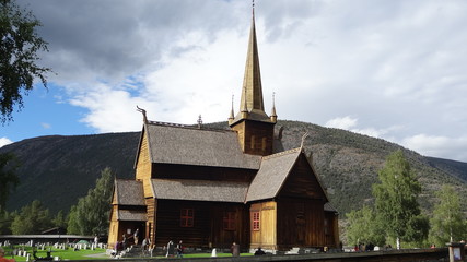 Fototapeta na wymiar Eglise en bois, Norvège