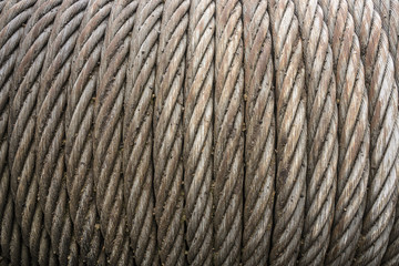 Industrial steel ropr drum.