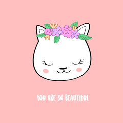 cute cat vector illustration