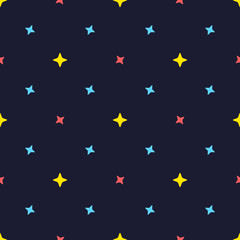 Seamless cute stars pattern