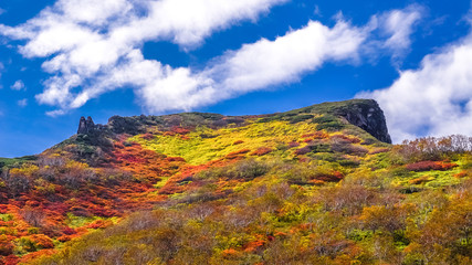 日本、北海道、大雪山、黒岳の紅葉、雄大な自然と絶景、秋