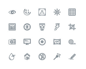 Set Of 20 Universal Editable Icons. Includes Elements Such As Pe