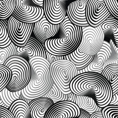 Fototapeta na wymiar Black and white pattern with abstract waves. Can be used for desktop wallpaper or poster,for pattern fills, surface textures, web page backgrounds, textile and more.
