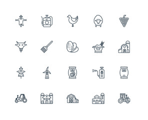 Set Of 20 Universal Editable Icons. Includes Elements Such As Tr