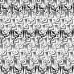 Black and white pattern with abstract fishscales. Can be used for desktop wallpaper or poster,for pattern fills, surface textures, web page backgrounds, textile and more.