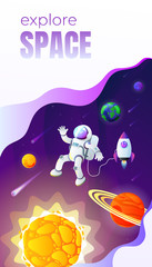 Universe. space. space trip. design. vector illustration