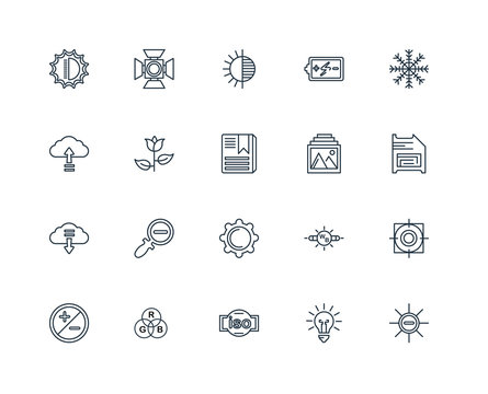 Set Of 20 Universal Editable Icons. Includes Elements Such As Wh