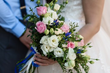 Obraz na płótnie Canvas Wedding bouquet with different flowers
