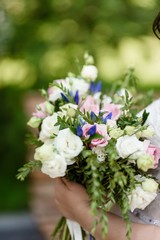Wedding bouquet with different flowers