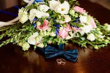 Wedding bouquet with different flowers