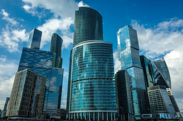 Fototapeta na wymiar Building of the Trade and Financial Center Moscow-City, Moscow, Russia