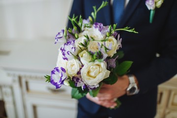 Wedding bouquet with different flowers