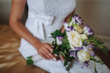 Obraz na płótnie Canvas Wedding bouquet with different flowers