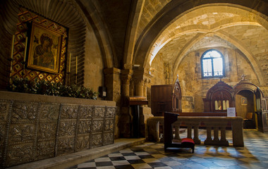 Fototapeta na wymiar Cripta de la Catedral o Iglesia del Cristo. Santander, Cantabria