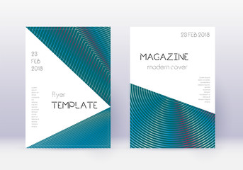 Fototapeta premium Triangle cover design template set. Red abstract l