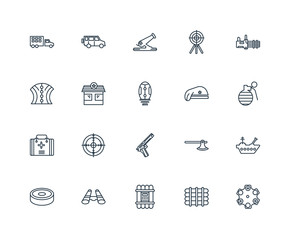 Set Of 20 Universal Editable Icons. Includes Elements Such As Re