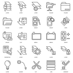 Simple Set of 25 Vector Line Icon. Contains such Icons as Ungrou