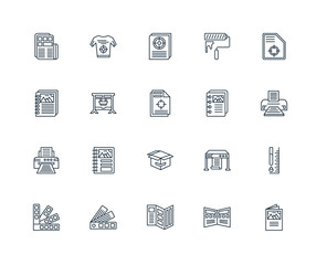 Set Of 20 Universal Editable Icons. Includes Elements Such As Fl