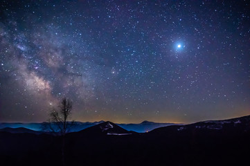 Starry night in the Carpathians