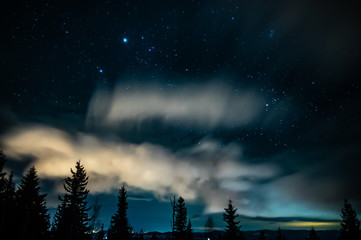 Starry night in the Carpathians