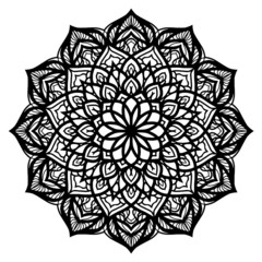 Mandala Vector Coloring Page Design