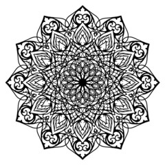 Mandala Vector Coloring Page Design