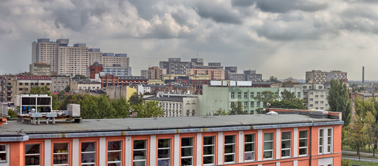 Panorama miasta - centrum - Łódź - Polska	