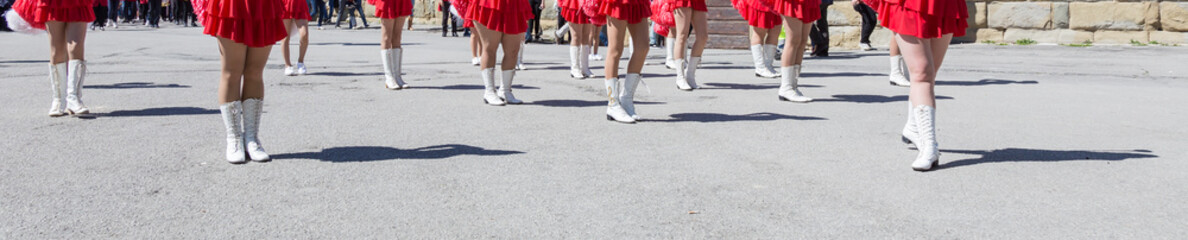 Among the dances and music of the tulip festival in the village of Castiglione del Lago
