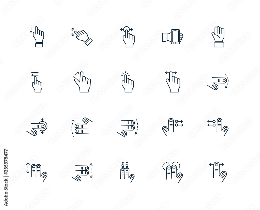 Poster set of 20 universal editable icons. includes elements such as ta