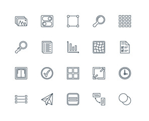 Set Of 20 Universal Editable Icons. Includes Elements Such As Ov