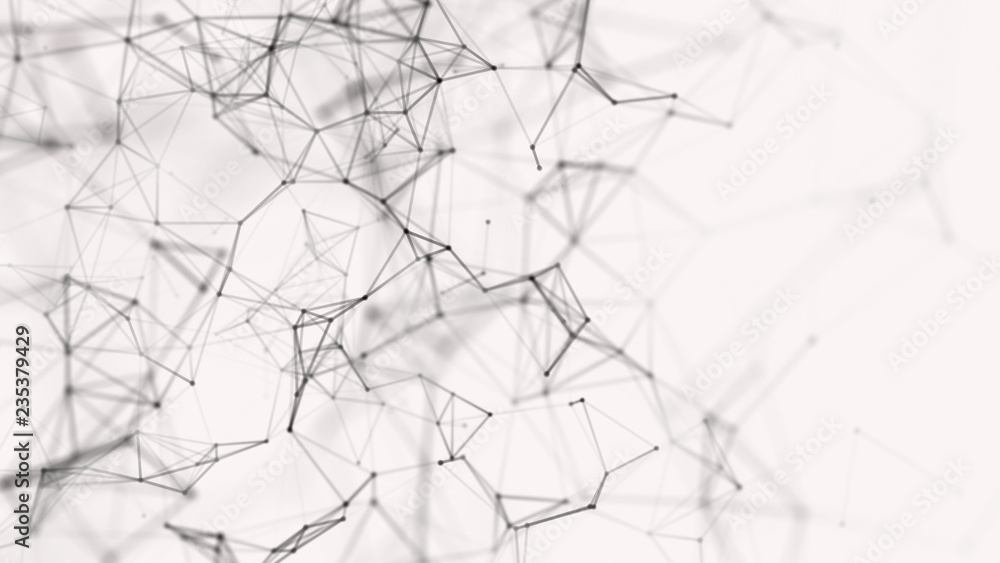 Poster big data visualization. science background. big data complex with compounds. lines plexus. digital p