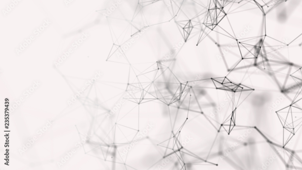 Poster big data visualization. science background. big data complex with compounds. lines plexus. digital p