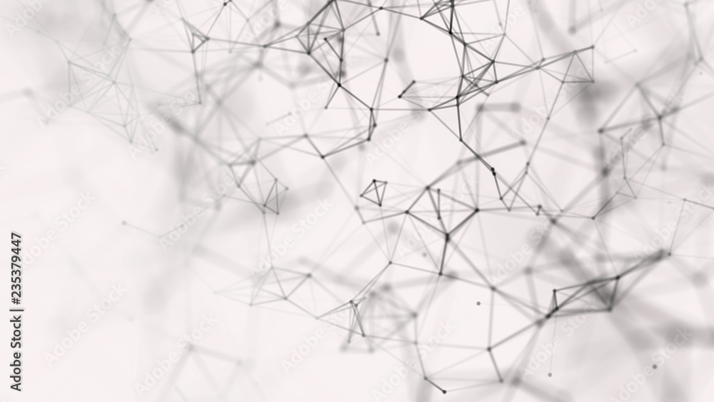 Poster big data visualization. science background. big data complex with compounds. lines plexus. digital p