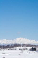 雪山と青空　大雪山