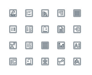 Set Of 20 Universal Editable Icons. Includes Elements Such As Br