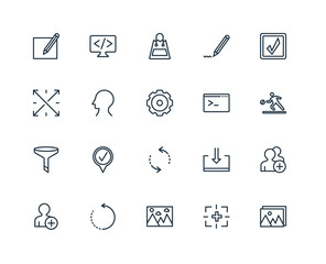 Fototapeta premium Set Of 20 Universal Editable Icons. Includes Elements Such As Ga