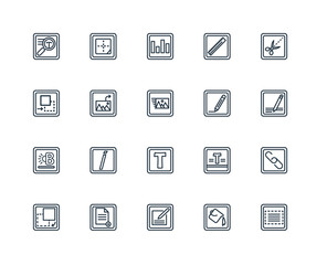 Set Of 20 Universal Editable Icons. Includes Elements Such As Te