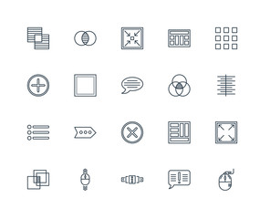 Set Of 20 Universal Editable Icons. Includes Elements Such As Mo